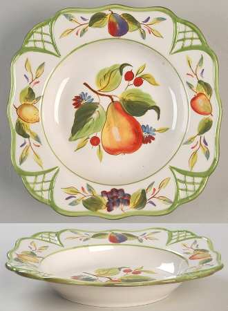 Tuscan Garden Square Soup Bowl