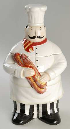Salute Figural Cookie Jar & Lid