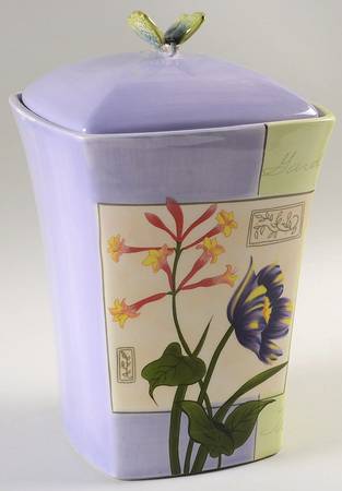 Botanical Garden Large Canister & Lid