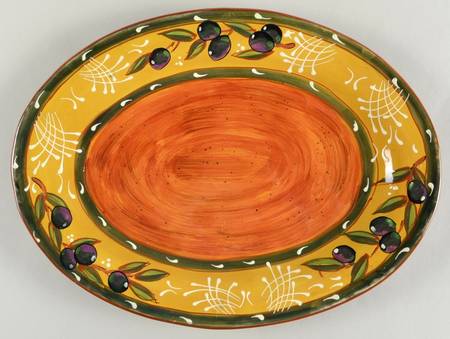 French Olives 17" Oval Serving Platter