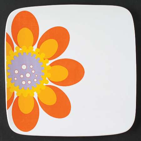 Modern Garden Square Dinner Plate