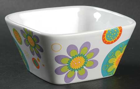 Modern Garden Individual Square Ice Cream Dish