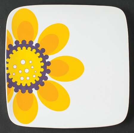 Modern Garden Square Dinner Plate