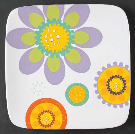Modern Garden Square Salad/Dessert Plate