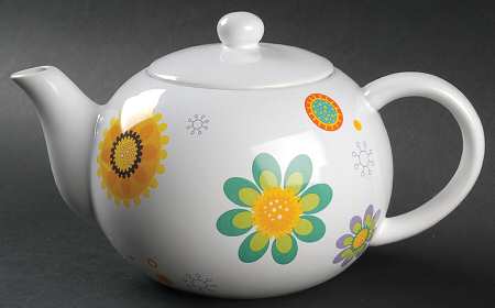 Modern Garden Teapot & Lid