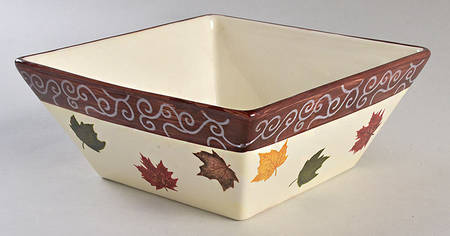 Fall Elegance 8" Square Serving Bowl
