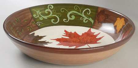 Fall Elegance 13" Pasta Serving Bowl