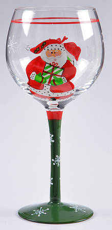Vintage Santa Glassware Goblet