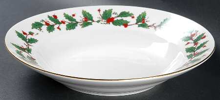 American Holly Rim Soup Bowl