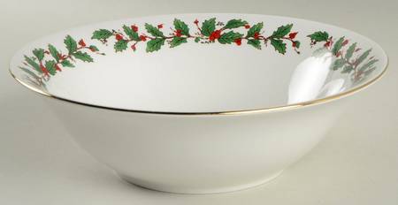 American Holly 9" Round Vegetable Bowl