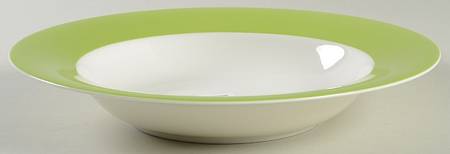 Hamptons Green Large Rim Soup Bowl