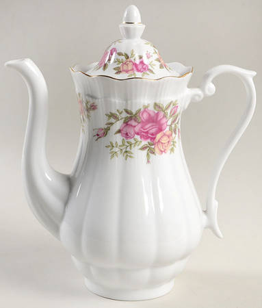 English Rose Coffee Pot & Lid