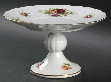 English Rose Round Compote (Height X Width)