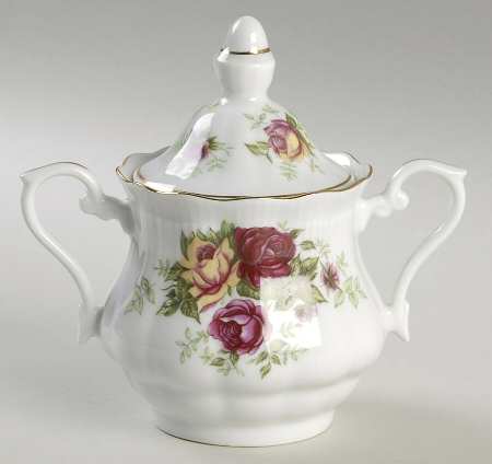English Rose Sugar Bowl & Lid