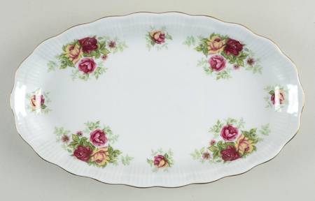 English Rose 11" Oval Serving Platter