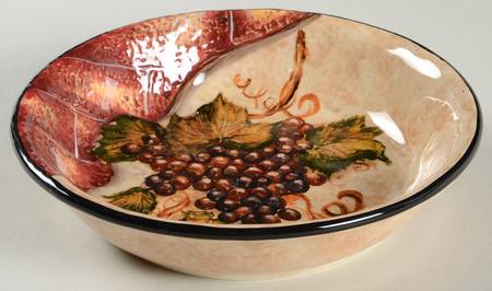 Wine Cellar 9" Individual Pasta Bowl
