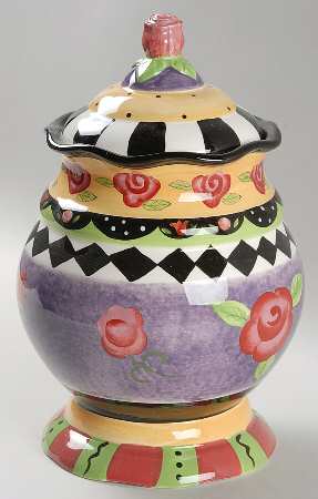 Rose Garden Biscuit Barrel & Lid