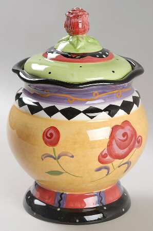 Rose Garden Large Canister & Lid