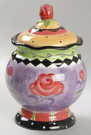 Rose Garden Small Canister & Lid