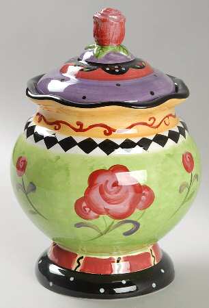 Rose Garden Medium Canister & Lid