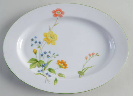 April Showers 14" Oval Serving Platter
