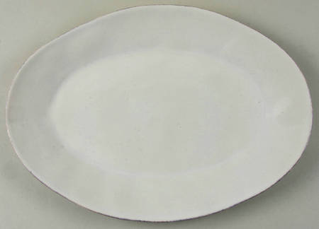 Marin White 15" Oval Serving Platter
