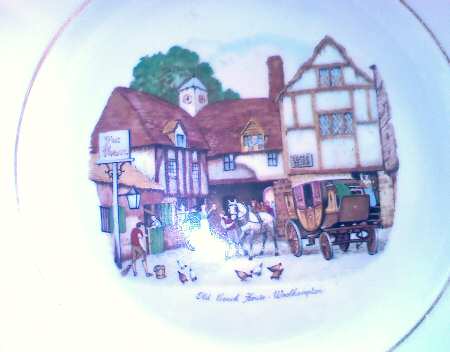 Old Coach House Salad Plate by Crown Regent (Romania)