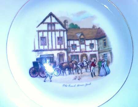 Old Coach House Salad Plate by Crown Regent (Romania)