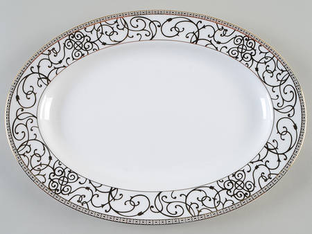 Athena 14" Oval Serving Platter by Darbie Angell (Cru Dinnerware)