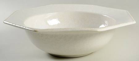 Prado White Beige 12" Octagonal Serving Bowl