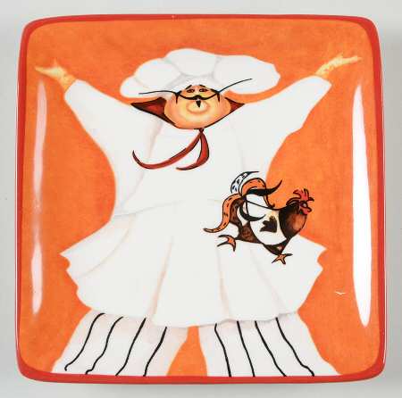 International Chefs Square Canape Plate