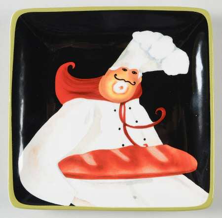 International Chefs Square Canape Plate