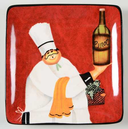 International Chefs Square Canape Plate