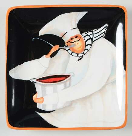 International Chefs Square Canape Plate