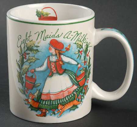 12 Days of Christmas (Aqua Background) Mug