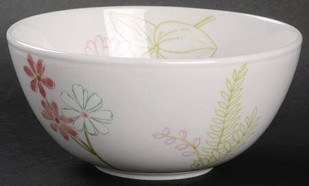 Creamware with Floral Accents Soup/Cereal Bowl