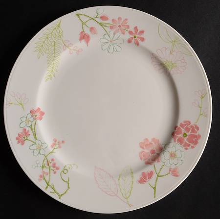 Creamware with Floral Accents Dinner Plate