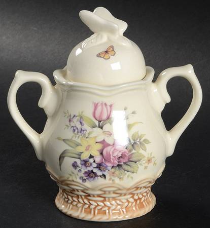 Easter Treasures Sugar Bowl & Lid