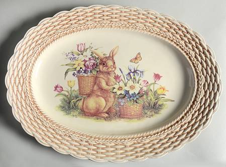Easter Treasures 18" Oval Serving Platter