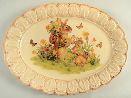 Easter Traditions 17" Oval Serving Platter