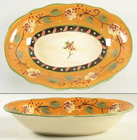 Brigette 13" Oval Serving Bowl