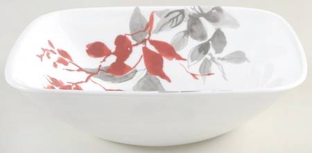 Kyoto Leaves 9" Square Vegetable Bowl