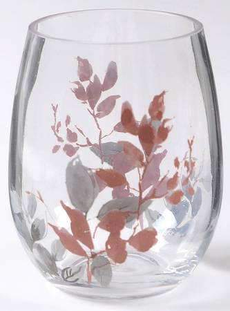 Kyoto Leaves Acrylic/Plastic Stemless Wine