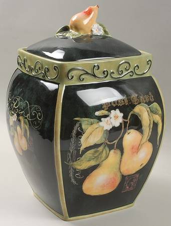 Parisian Fruit Large Canister & Lid