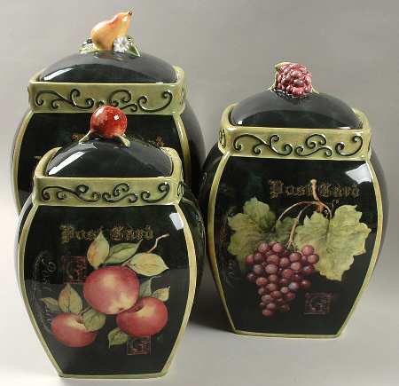 Parisian Fruit (3 Piece) Canister Set (Box Set)