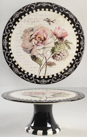 Marche d'Fleur 10" Diameter Pedestal Cake Stand
