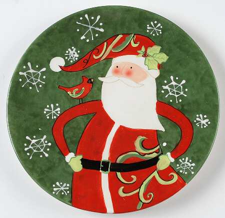 Winter Fun Santa Dessert/Pie Plate