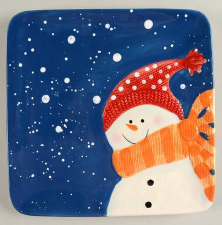 Heavenly Holiday Square Salad Plate