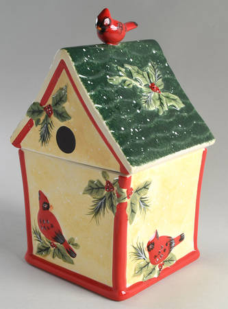 Winter Song Figural Cookie Jar & Lid