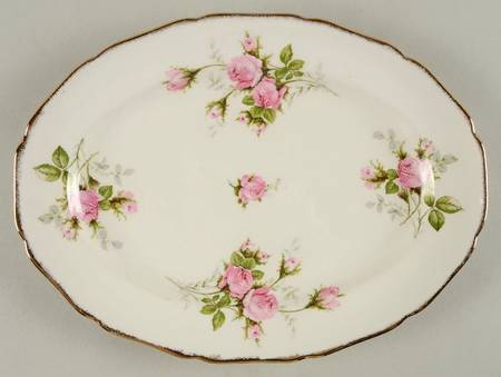 Pink T Rose 11" Oval Serving Platter